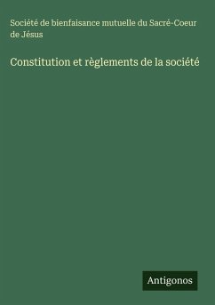 Cover Constitution et règlements de la société