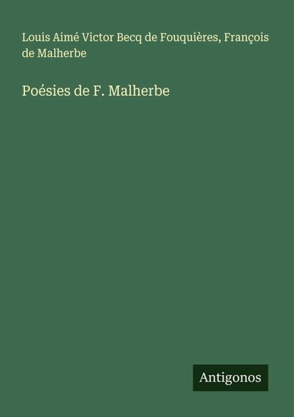 Poésies de F. Malherbe Poésies de F. Malherbe