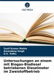 Untersuchungen an einem mit Biogas-Biodiesel betriebenen Dieselmotor im Zweistoffbetrieb Untersuchungen an einem mit Biogas-Biodiesel betriebenen Dieselmotor im Zweistoffbetrieb