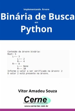 Implementando Árvore Binária De Busca Em Python (eBook, PDF) - Souza, Vitor Amadeu