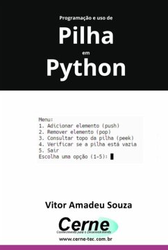 Cover Programação E Uso De Pilha Em Python (eBook, PDF)
