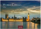 World Capitals Kalender 2026 - Wandkalender   Fotokalender Städte 35x50cm Großformat - mit den wichtigsten Hauptstädten weltweit.