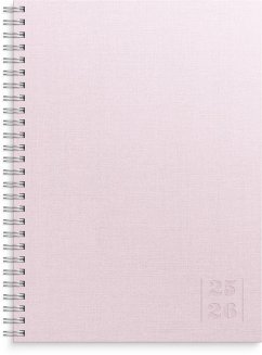 Cover Burde Senator A5 Textil Rosa Schülerkalender 2025/2026