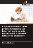 L'apprendimento della programmazione via Internet dalla scuola materna all'istituto di istruzione superiore