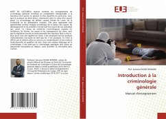 Introduction à la criminologie générale Cover Introduction à la criminologie générale