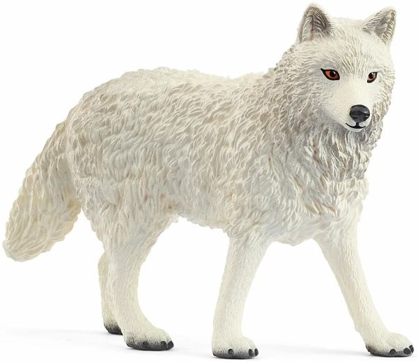 Schleich 14880 - Wild Life, Polarwolf, Tierfigur, Höhe: 6,1 cm