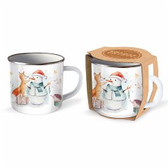 Cover Trötsch Emaille Becher Tasse Winterwald