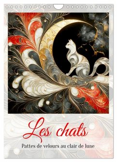 Cover Les chats - Pattes de velours au clair de lune (Calendrier mural 2026 DIN A4 horizontal), CALVENDO calendrier mensuel