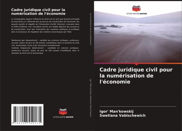 Cadre juridique civil pour la numérisation de l'économie Cadre juridique civil pour la numérisation de l'économie