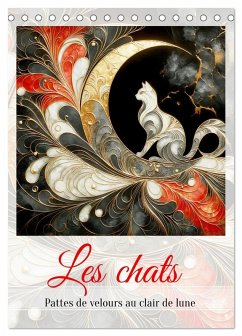 Cover Les chats - Pattes de velours au clair de lune (Calendrier de bureau 2026 DIN A5 horizontal), CALVENDO calendrier mensuel