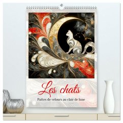 Cover Les chats - Pattes de velours au clair de lune (Calendrier mural 2026 DIN A2 horizontal) calendrier de bureau