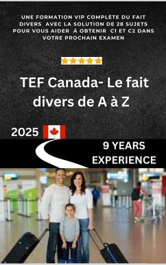 Cover TEF Canada - Le fait divers de A à Z (Réussir Mon TEF Canada) (eBook, ePUB)