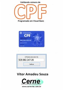 Validando Número De Cpf Programado Em Visual Basic (eBook, PDF) - Souza, Vitor Amadeu