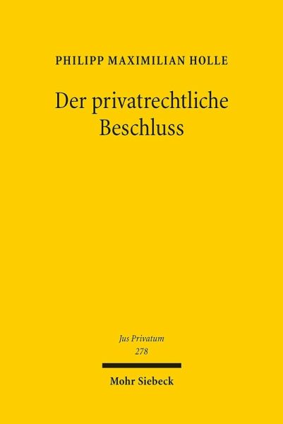 Der privatrechtliche Beschluss (eBook, PDF)