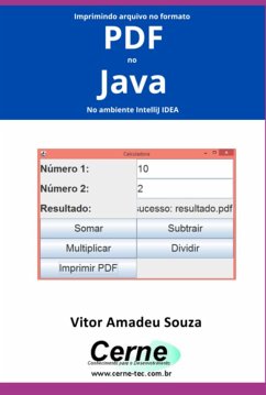 Cover Imprimindo Arquivo No Formato Pdf No Java No Ambiente Intellij Idea (eBook, PDF)
