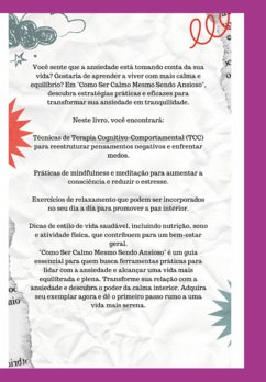 Cover Como Ser Calmo Mesmo Sendo Ansioso (eBook, PDF)