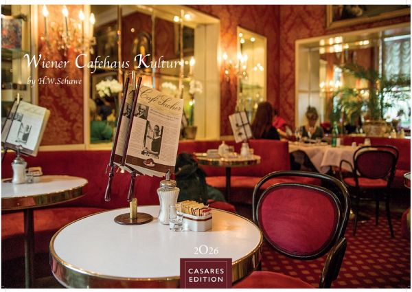 Wiener Caféhaus Kultur Kalender 2026 - Wandkalender   Fotokalender  Österreich Kalender   Alpenländer 24x35cm   Historische & Kulturelle Kaffeehaus Motive   . & Geschenkidee