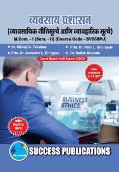 Cover Business Ethics & Professional Value,First Year ,M.Com,Sem-II-Marathi