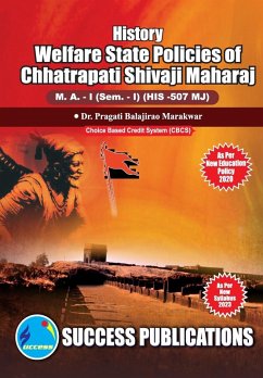 Cover Welfare State of Chhatrapati Shivaji Maharaj,First Year ,M.A,Sem-I-English