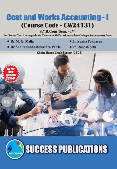 Cover Cost and Works Accounting (Cost and Works Accounting) (Paper - I)(S.Y.B.Com,S.P. College,Sem.-IV)