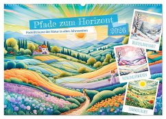 Cover Pfade zum Horizont - Pastellträume der Natur in allen Jahreszeiten (Wandkalender 2026 DIN A2 quer), CALVENDO Monatskalender