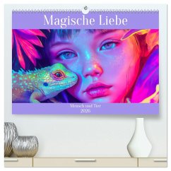 Cover Magische Liebe - Mensch und Tier (hochwertiger Premium Wandkalender 2026 DIN A2 quer), Kunstdruck in Hochglanz