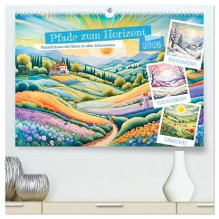 Cover Pfade zum Horizont - Pastellträume der Natur in allen Jahreszeiten (hochwertiger Premium Wandkalender 2026 DIN A2 quer), Kunstdruck in Hochglanz