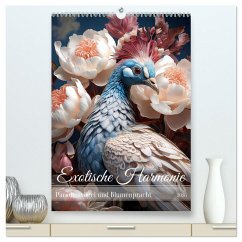 Cover Exotische Harmonie - Paradiesvögel und Blumenpracht (hochwertiger Premium Wandkalender 2026 DIN A2 hoch), Kunstdruck in Hochglanz