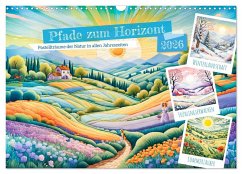 Cover Pfade zum Horizont - Pastellträume der Natur in allen Jahreszeiten (Wandkalender 2026 DIN A3 quer), CALVENDO Monatskalender