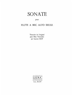 Cover Sonate pour flute a bec alto
