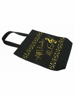 Cover City Shopper All I need is Music schwarz/gold 38 x 45 x 12 cm mit 2 Trageschlaufen