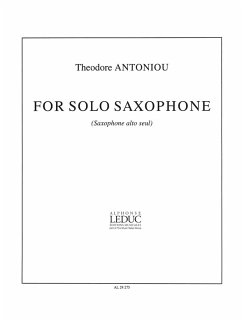 Cover ANTONIOU FOR SOLO SAXOPHONE SAXOPHONE MIB SEUL