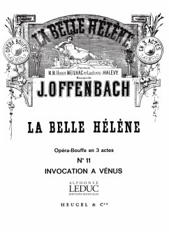 Cover OFFENBACH BELLE HELENE AIR N011 INVOCATION A VENUS SOPRANO ET PIANO