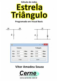 Cover Cálculo De Redes Estrela Triângulo Programado Em Visual Basic (eBook, PDF)