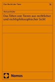 Das Töten von Tieren aus rechtlicher und rechtsphilosophischer Sicht Das Töten von Tieren aus rechtlicher und rechtsphilosophischer Sicht