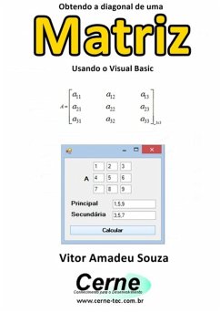 Obtendo A Diagonal De Uma Matriz Usando O Visual Basic (eBook, PDF) - Souza, Vitor Amadeu