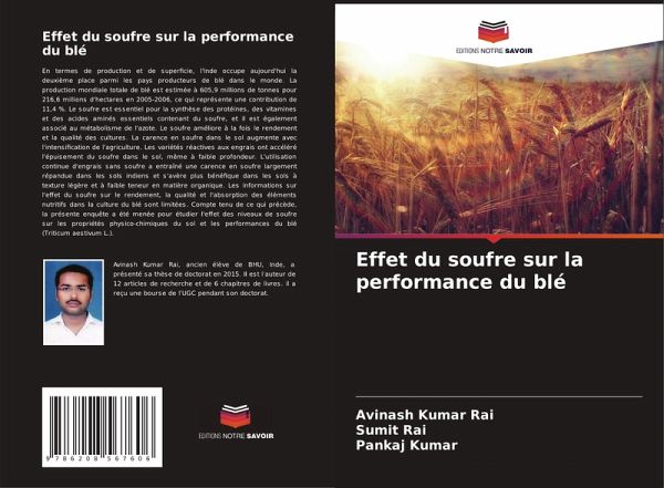 Effet du soufre sur la performance du blé Effet du soufre sur la performance du blé