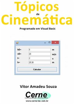 Cover Tópicos De Cinemática Programado Em Visual Basic (eBook, PDF)