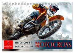 Motocross - Highspeed durch das Jahr (Tischkalender 2026 DIN A5 quer), CALVENDO Monatskalender