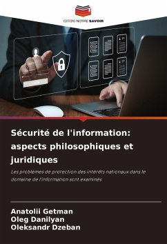 Cover Sécurité de l'information: aspects philosophiques et juridiques