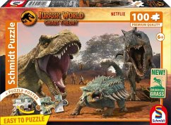 Cover Schmidt 56561 - Jurassic World, Chaos Theory, Eine neue Ära, Puzzle mit Poster, 100 Teile aus NATPAX® Graspappe