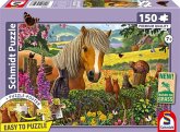 Schmidt 56526 - Süßer Besuch auf der Pferdekoppel, Pferde-Puzzle inkl. Poster, 150 Teile aus NATPAX® Graspappe Schmidt 56526 - Süßer Besuch auf der Pferdekoppel, Pferde-Puzzle inkl. Poster, 150 Teile aus NATPAX® Graspappe