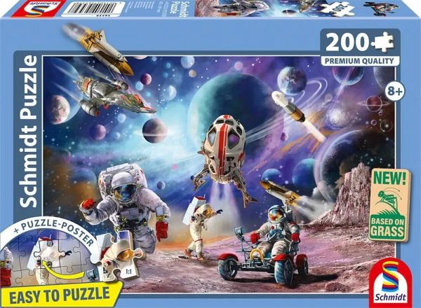 Schmidt 56539 - Weltraummission, Puzzle mit Poster, 200 Teile aus NATPAX® Graspappe Schmidt 56539 - Weltraummission, Puzzle mit Poster, 200 Teile aus NATPAX® Graspappe
