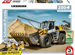 Schmidt 56552 - LIEBHERR Radlader L580, Puzzle mit Poster, 200 Teile aus NATPAX® Graspappe