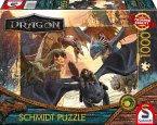 Schmidt Spiele 58582 - Drachenzähmen leicht gemacht, Ready to Strike, Motiv 2, Puzzle, 1000 Teile