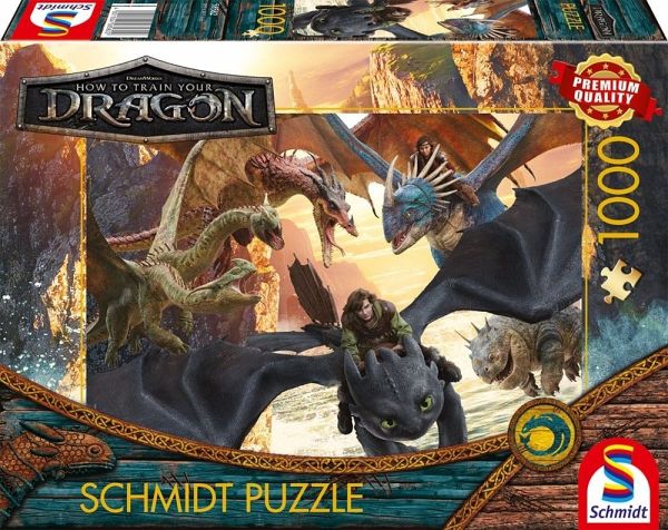 Schmidt Spiele 58582 - Drachenzähmen leicht gemacht, Ready to Strike, Motiv 2, Puzzle, 1000 Teile Schmidt Spiele 58582 - Drachenzähmen leicht gemacht, Ready to Strike, Motiv 2, Puzzle, 1000 Teile