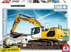 Schmidt 56550 - LIEBHERR Raupenbagger R928, Puzzle mit Poster, 100 Teile aus NATPAX® Graspappe