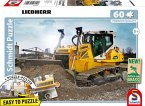 Schmidt 56549 - LIEBHERR Planierraupe PR736, Puzzle mit Poster, 60 Teile aus NATPAX® Graspappe