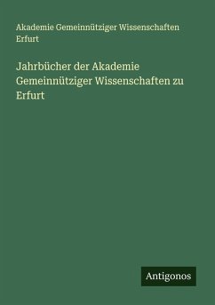Cover Jahrbücher der Akademie Gemeinnütziger Wissenschaften zu Erfurt