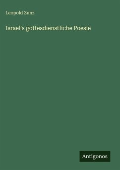 Cover Israel's gottesdienstliche Poesie